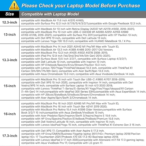 Miniatura 179 de MOSISO Funda para laptop de 13 pulgadas, 13 pulgadas con asa compatible con MacBook Air 13 M4 M3 M2 M1 2025-2018 / Pro 13 M2 M1 2025-2016, bolsa