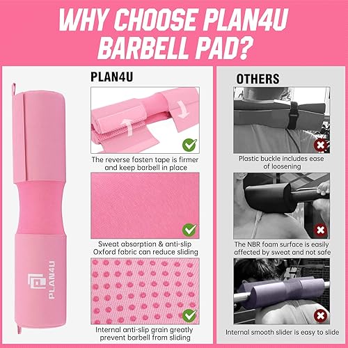 Miniatura 3 de Almohadilla de barra para mujereshombres, almohadilla para sentadillas para peso muerto, prensa de banco, estocadas, soporte de hombro y cuello,