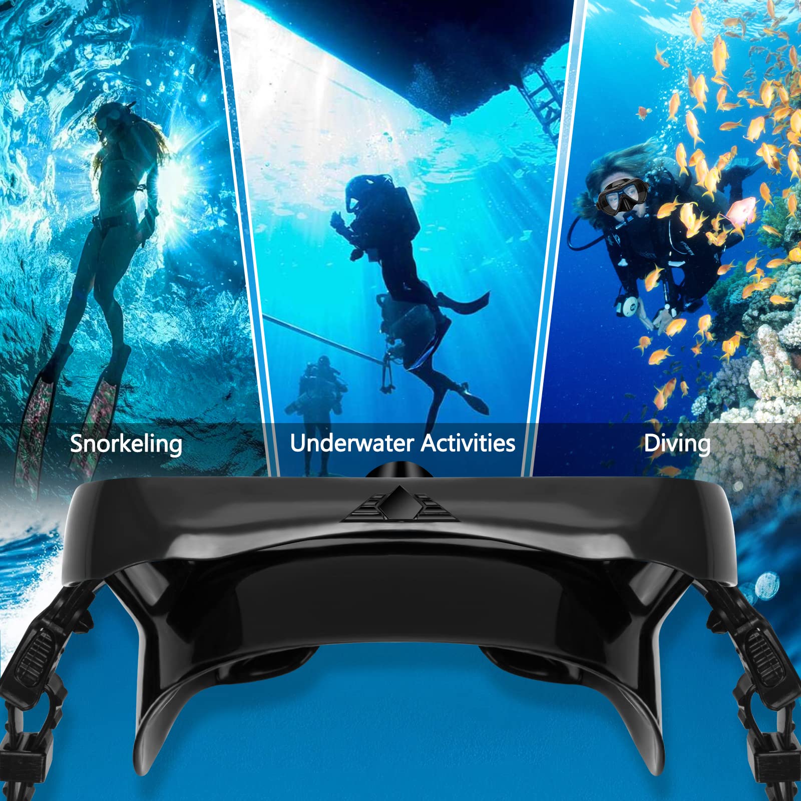 Gafas de natación, gafas de buceo antivaho con cubierta para la nariz, máscara de buceo de silicona antifugas para adultos, máscara de natación de vidrio templado HD de 180 grados para esnórquel con