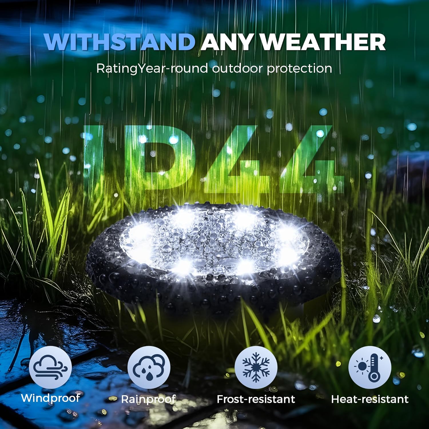 SOLPEX Mini Solar Ground Lights, 12 Pack Solar Lights Outdoor Waterproof, Landscape Lighting for Garden Pathway Driveway Walkway (Cool White) - Image 5