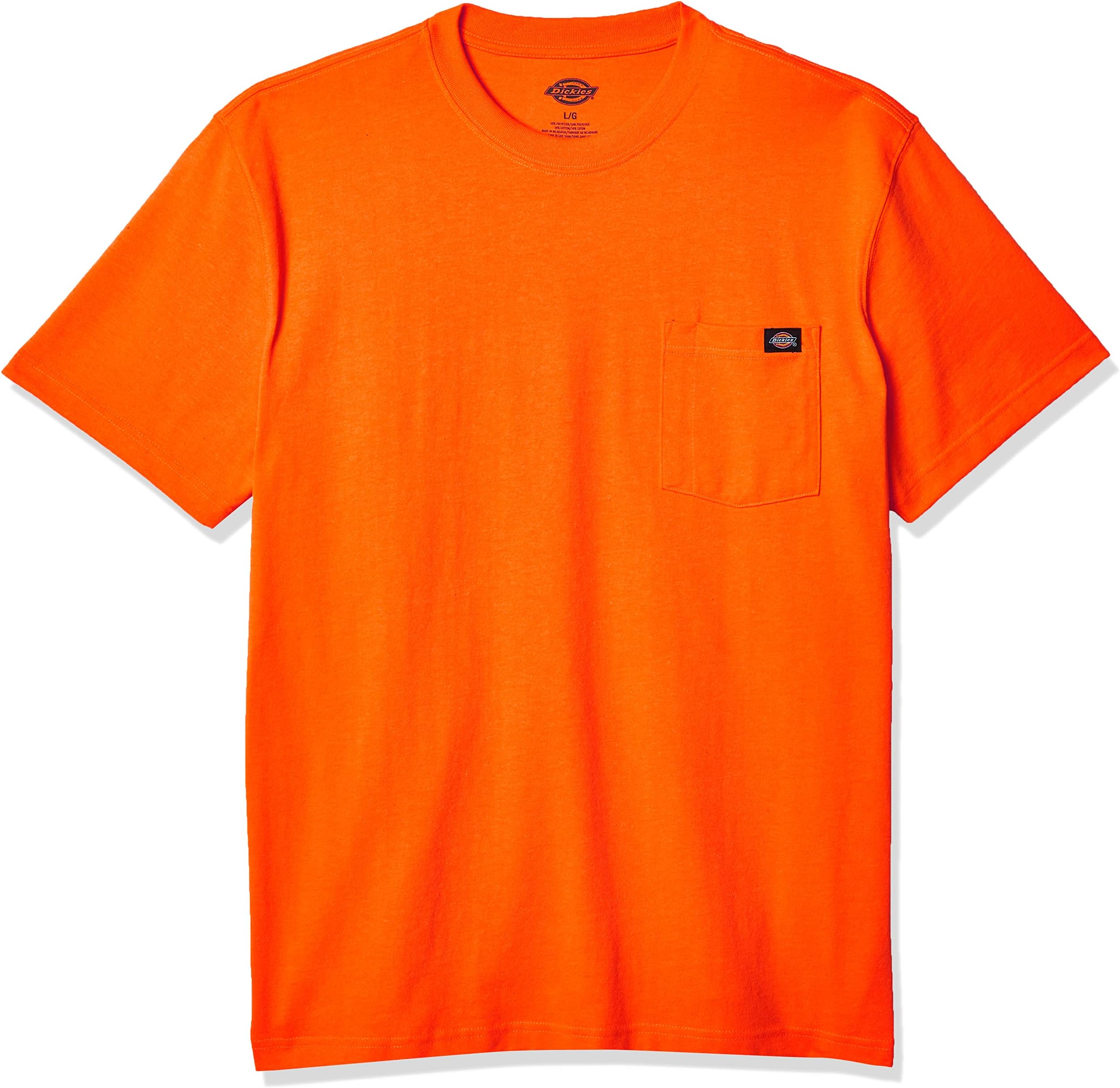 Dickies Men's Short Sleeve Heavyweight Neon Crew Neck Big-Tall, Bright Orange, 3X
