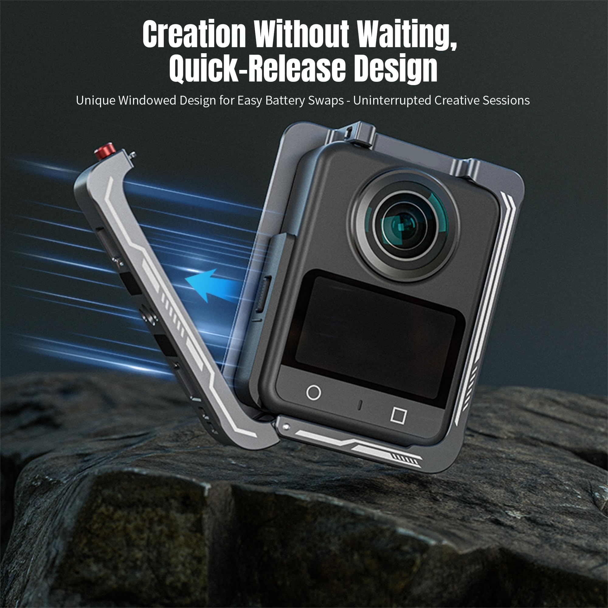 Kompatybilna z kamerą DJI OSMO Action Camera, wielofunkcyjna metalowa rama rozszerzająca z uchwytami na akcesoria