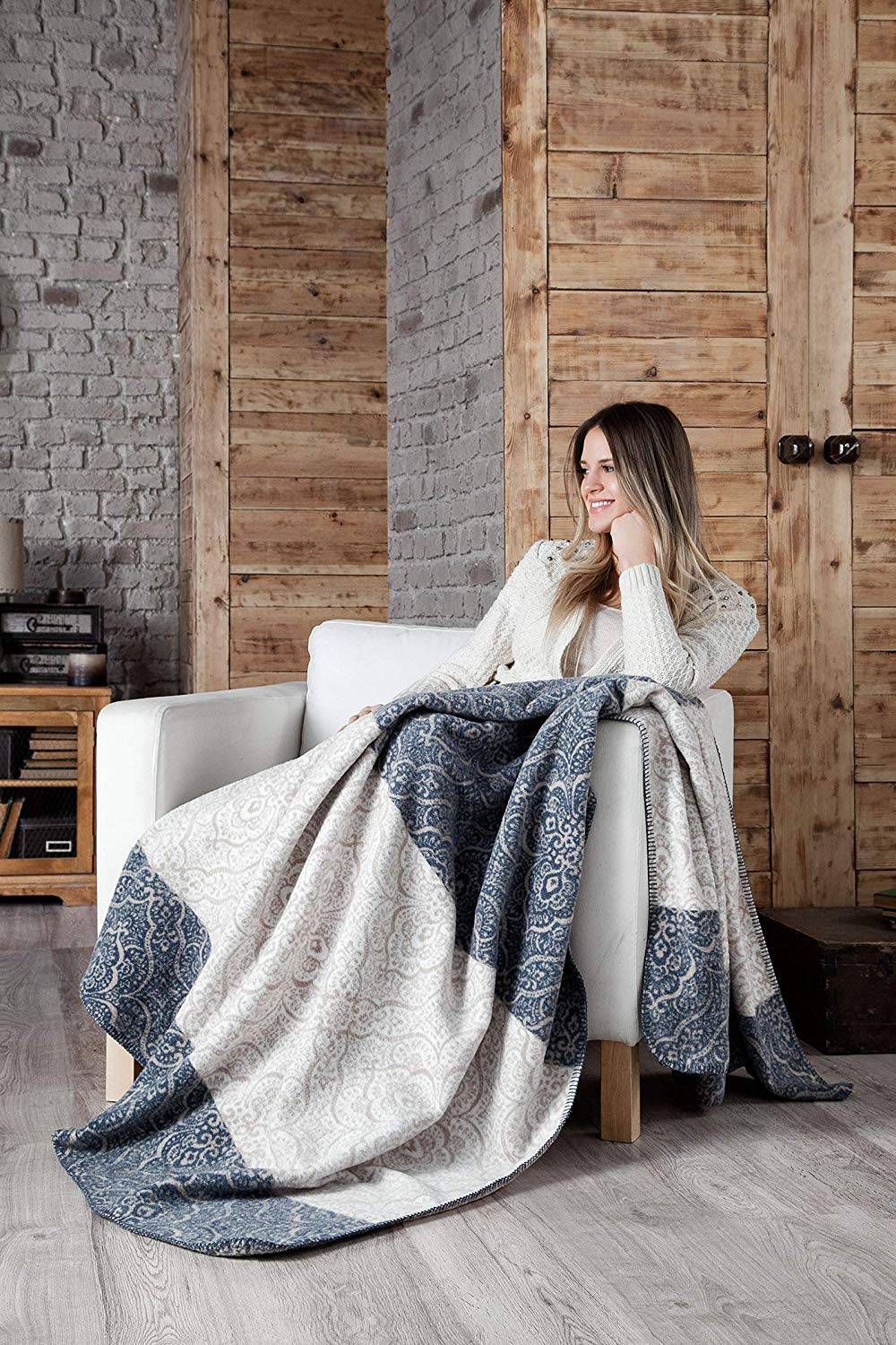 Sei Design Plaid Alisa 150x200 Cm - Coperta Morbida In Poliacrilico, Elegante Per Divano E Letto