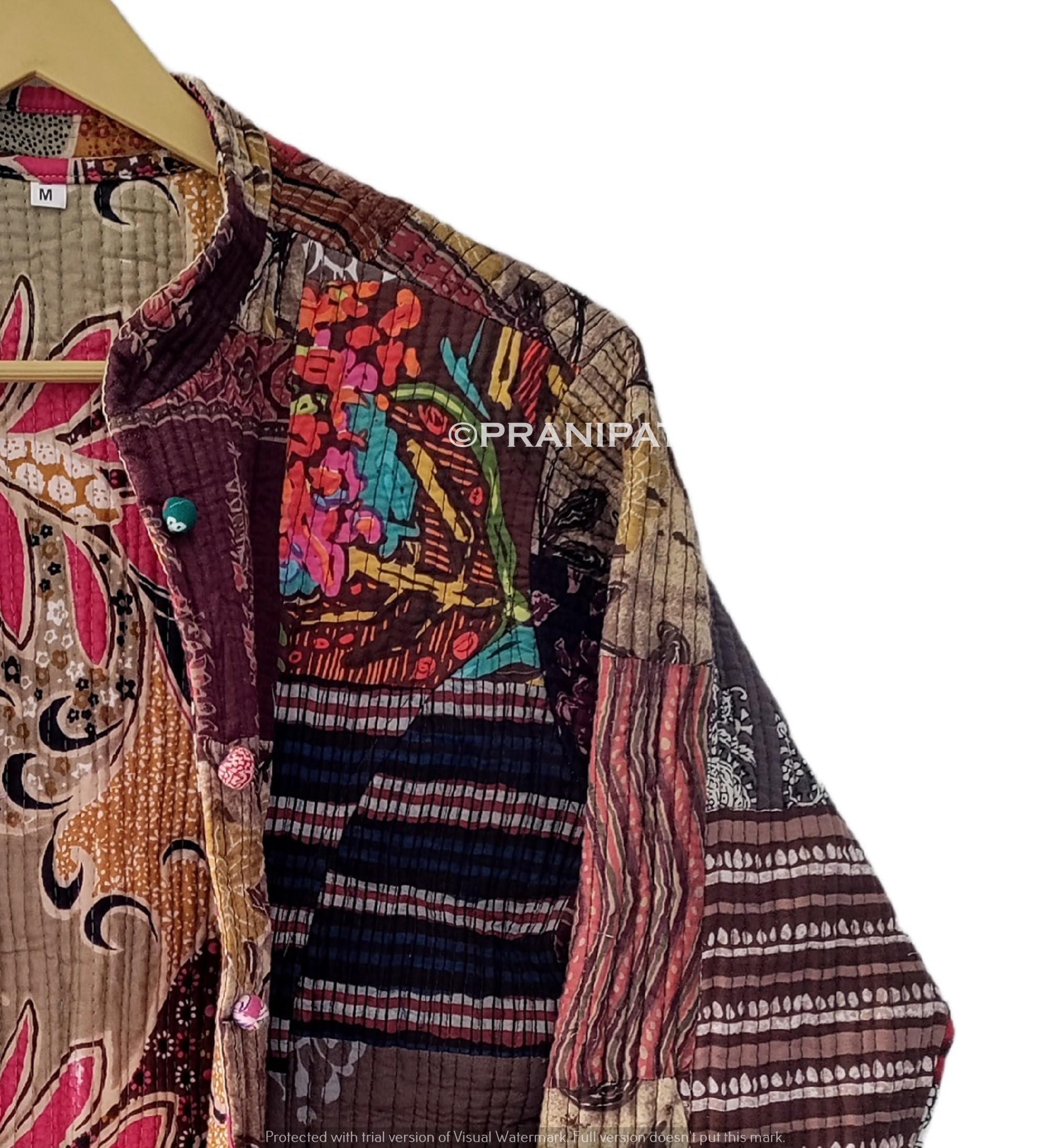 Damen Baumwoll-Patchwork-Steppjacke, wendbar, Winterbekleidung, leichte Jacken für Mädchen, Bikerjacke