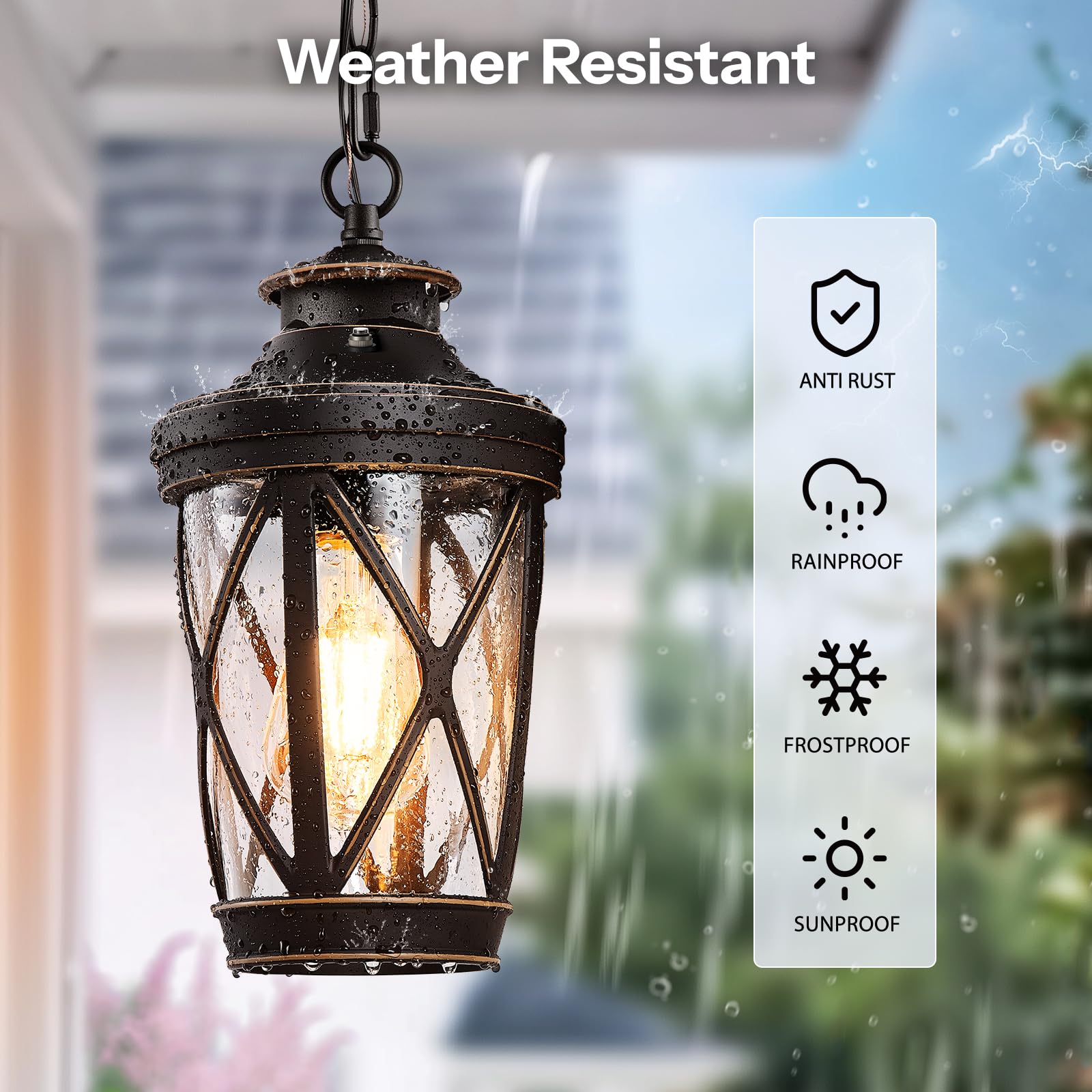VIANIS Dusk to Dawn Outdoor Hanging Light, Bronze Exterior Pendant Light — Amazon image 6