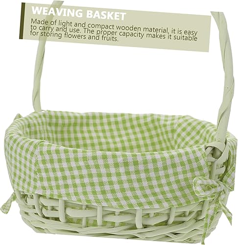Miniatura 5 de Didiseaon Cesta de mimbre de ratán para regalo de picnic tejida para balcón, maceta de flores, cesta de picnic de mimbre, cesta de almacenamiento de