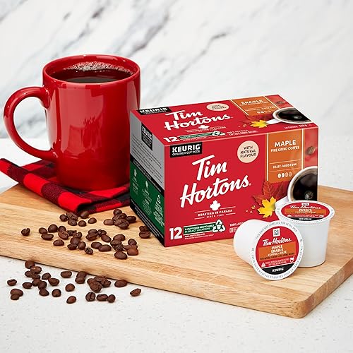 Miniatura 78 de Tim Hortons Café tostado oscuro, cápsulas K-Cup de una sola porción compatibles con cafeteras Keurig, K-Cups de 96 quilates, rojo, 24