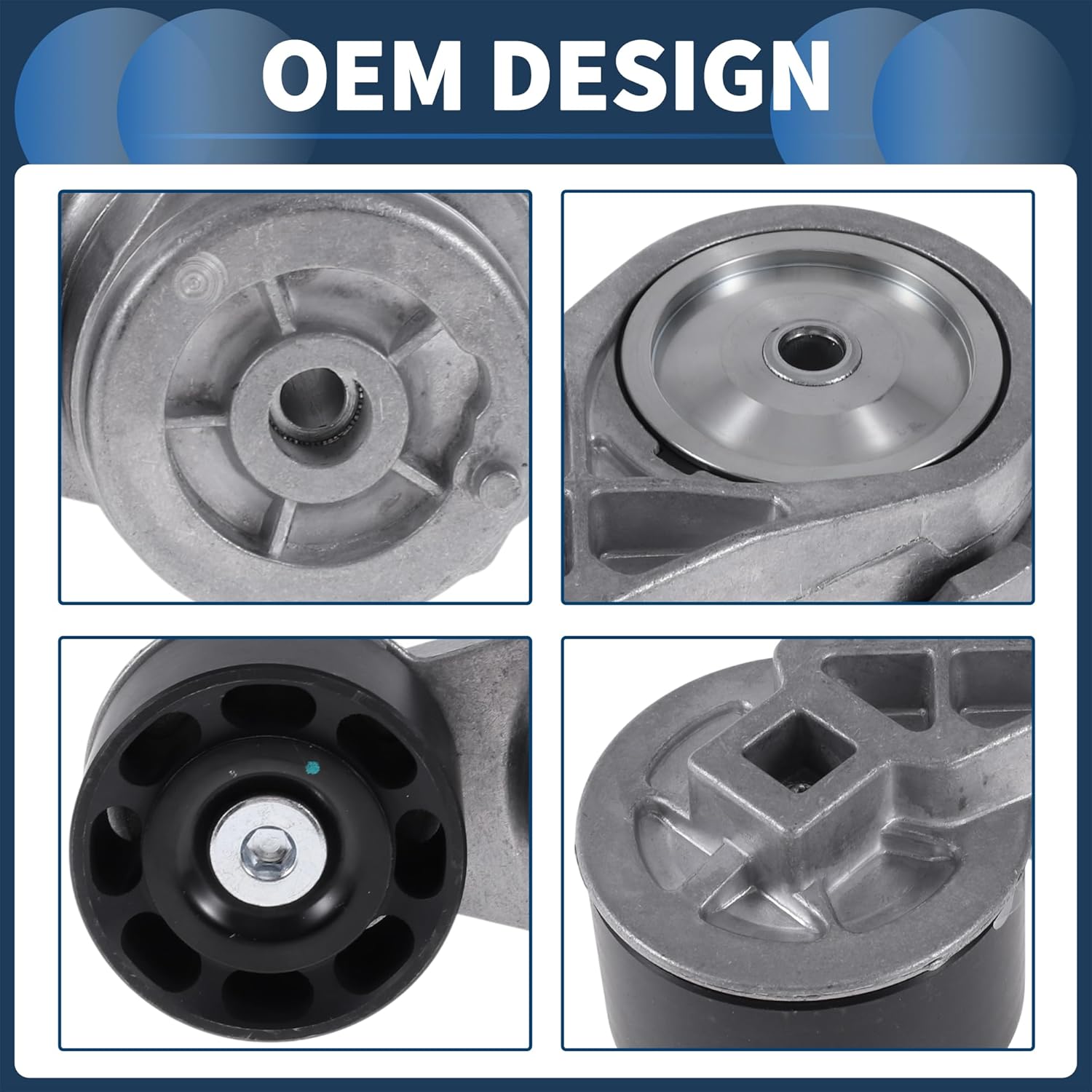 Belt Tensioner Drive Belt Tensioner Pulley Assembly for Caterpillar C7 3126 3126B C9 3406E C-10 C-12 C11 C13 C-15 C-16 No.1382514/1900642 Metal 1 Pc