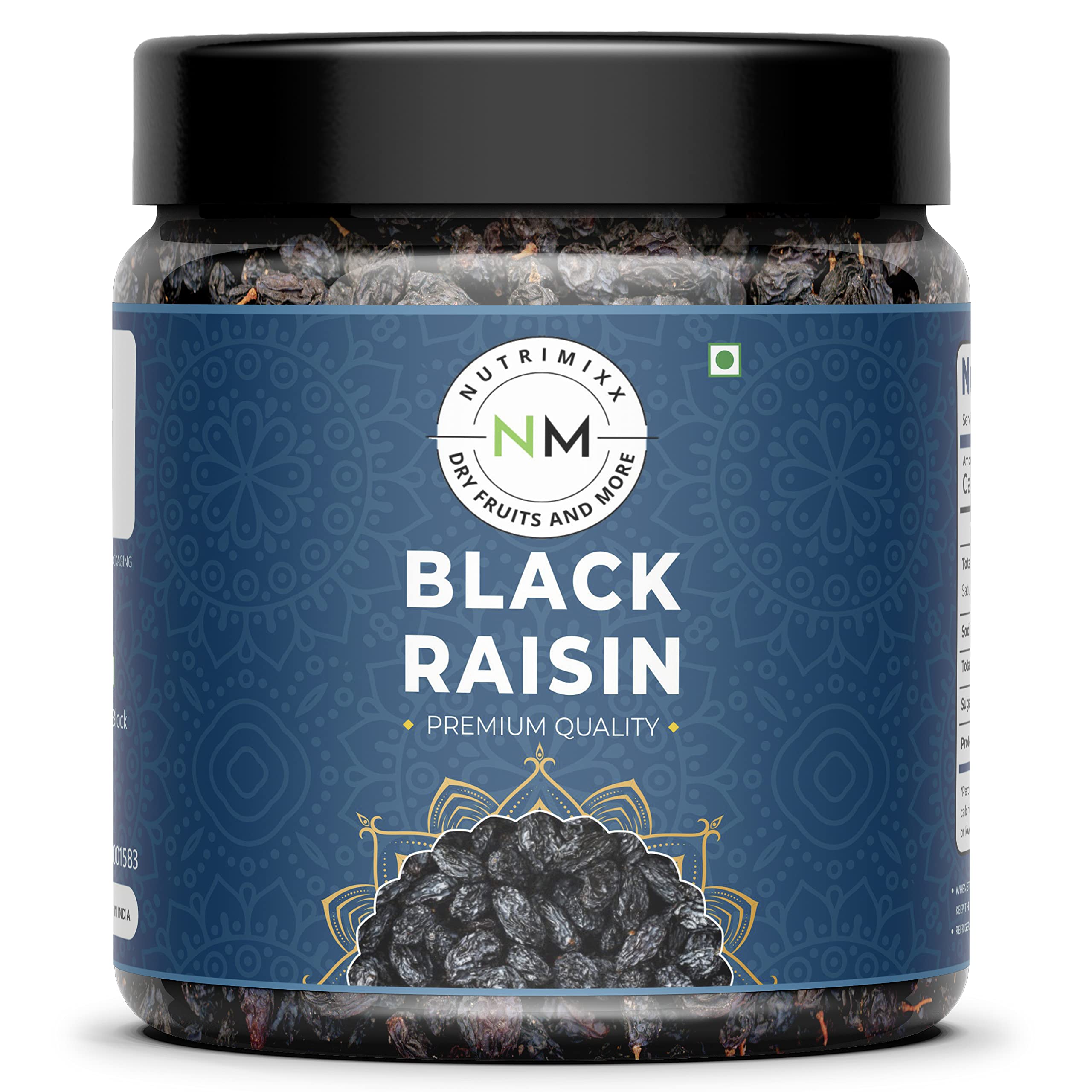 NUTRIMIXX Afghani Seedless Black Raisins| Kali Kishmish | Munakka Dry Fruits | Delicious & Healthy Snack (500) (B0D14RKZ3V) Amazon Price History, Amazon Price Tracker