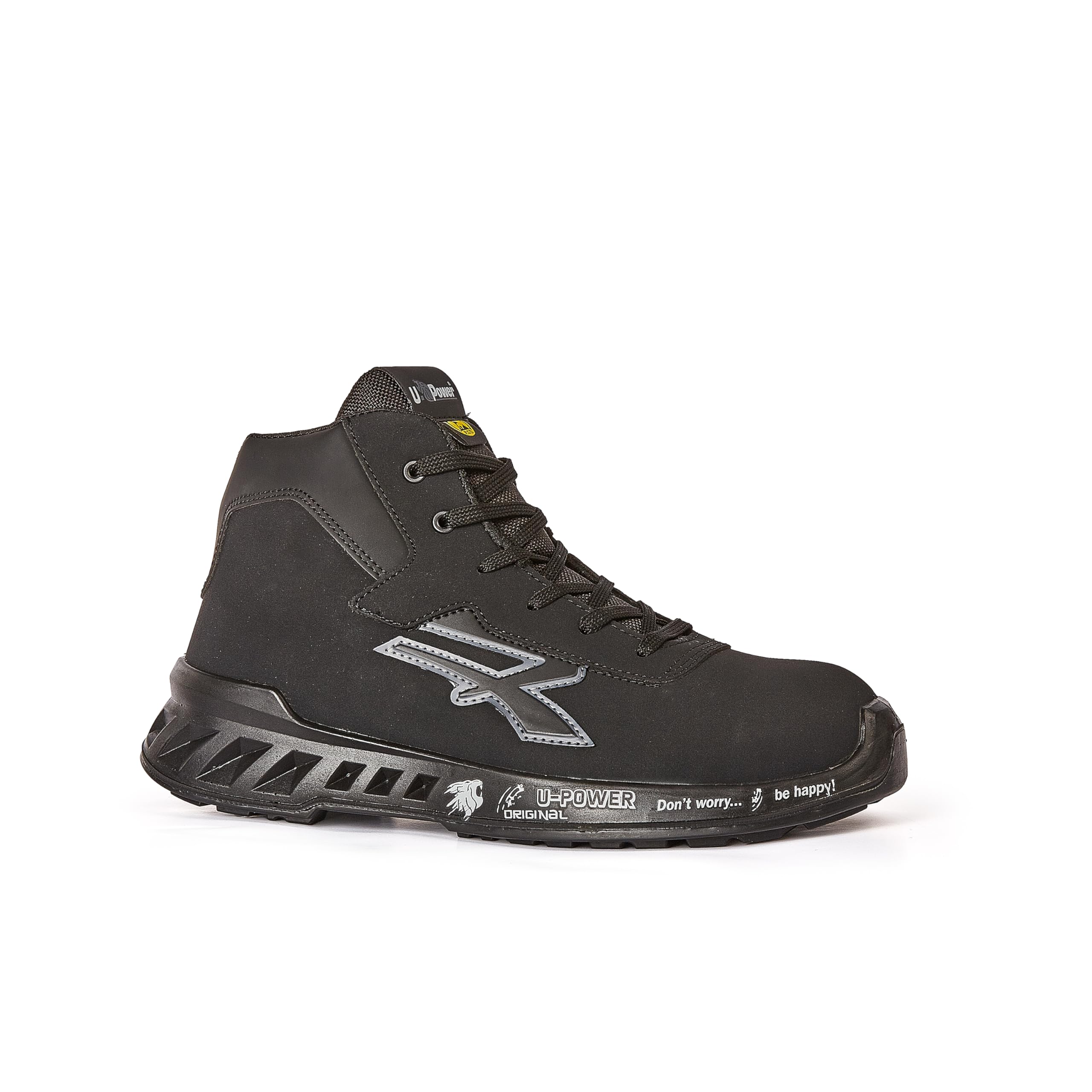 U-Power RV10024 Linea RED LEVE PARKER Calzado de Seguridad Antiestático y Ultraligero, S3 SRC CI ESD, Negro