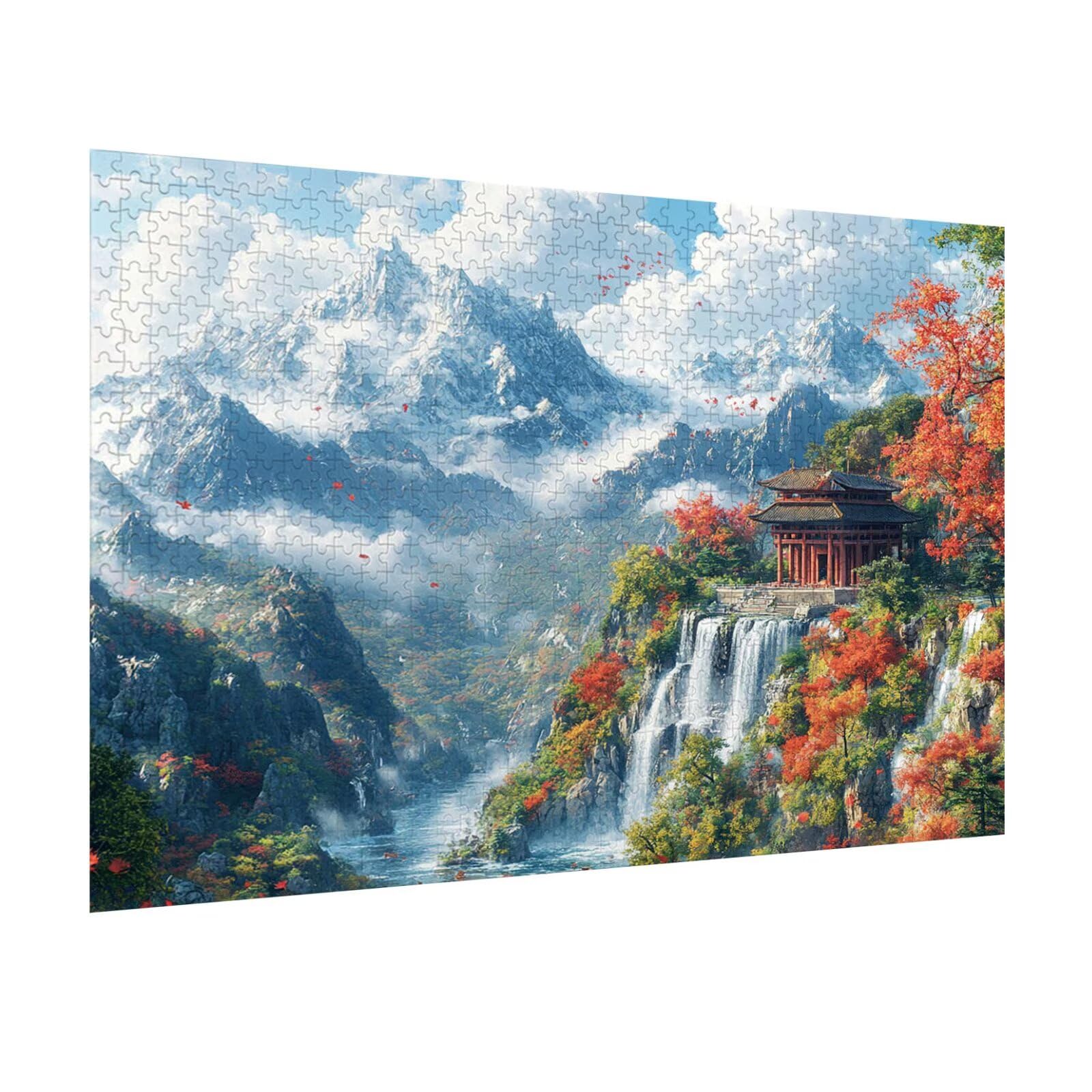 Puzzle 1500 Piezas Montañas Nevadas Puzzle de Madera Desafiante, n-851
