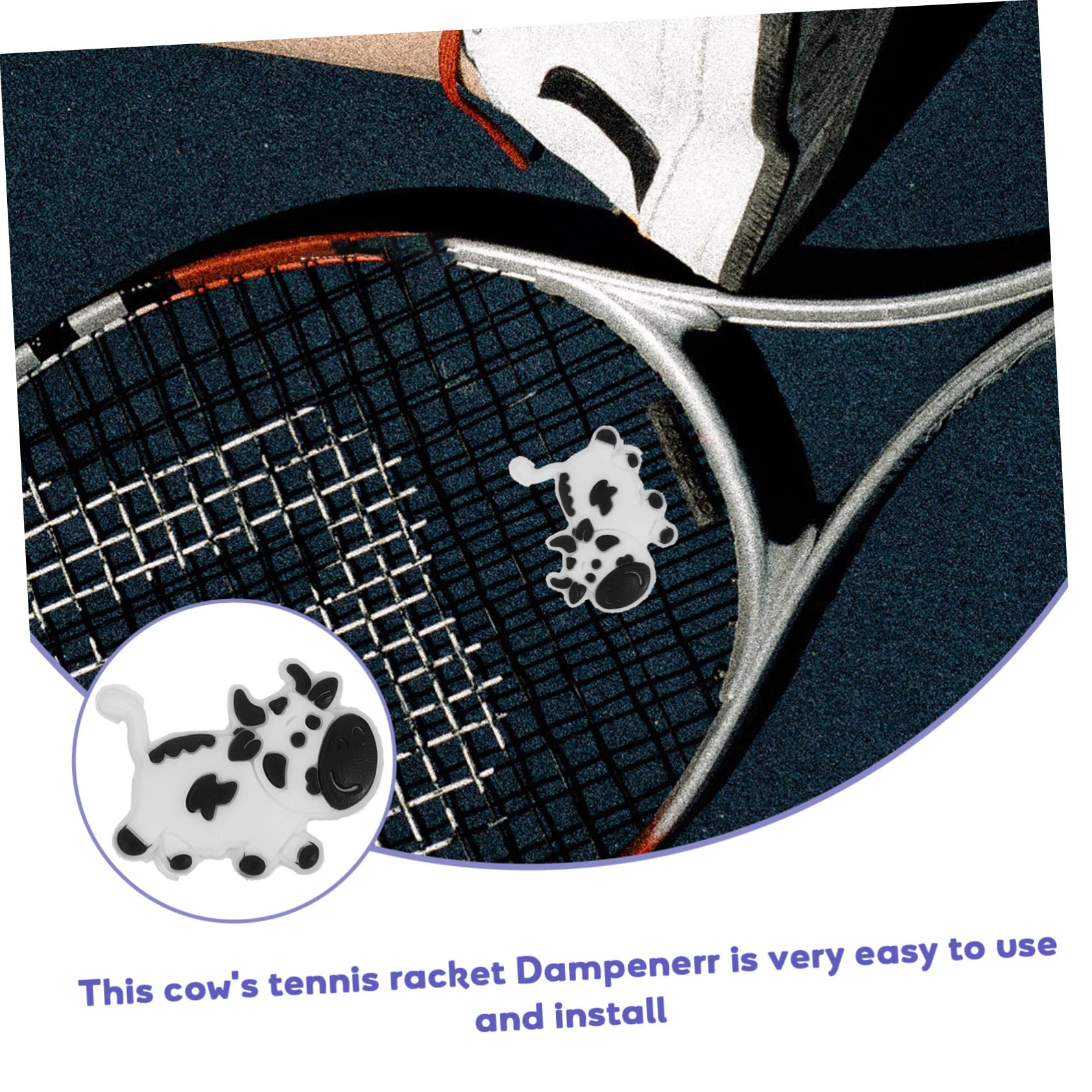 Set 6 Ammortizzatori Per Racchetta Da Tennis In Silicone - Assorbivibrazioni Colorati, Forma Rotonda 3 Cm, Antishock - 2