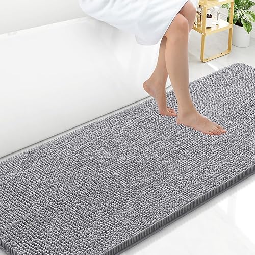 Miniatura 137 de Arotive Alfombras de Baño 30x20, Alfombras de Baño de Chenilla Shaggy Extra Suaves y Absorbentes, Lavables a Máquina con Respaldo de Goma
