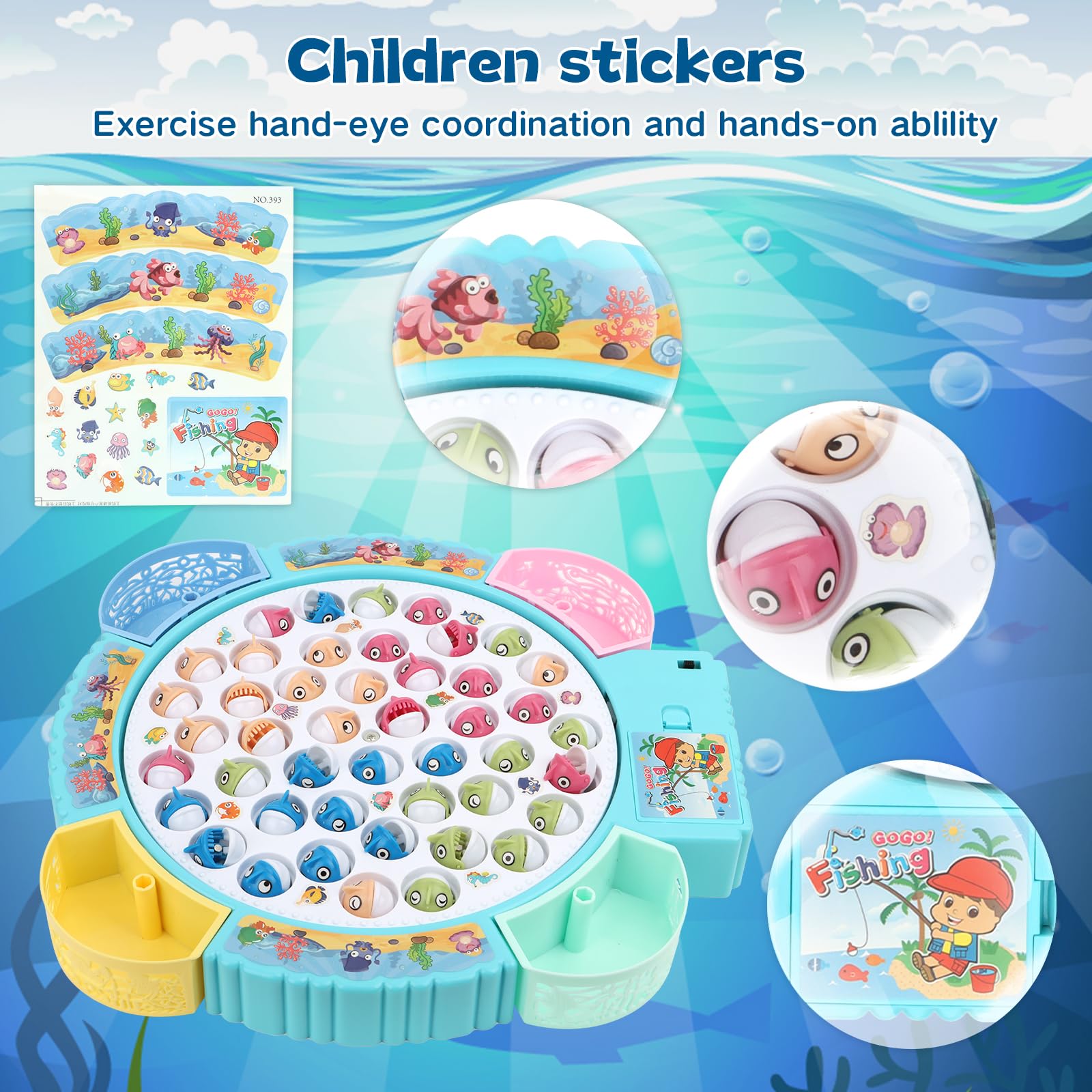 Set di giochi di pesca magnetici per bambini e bambini