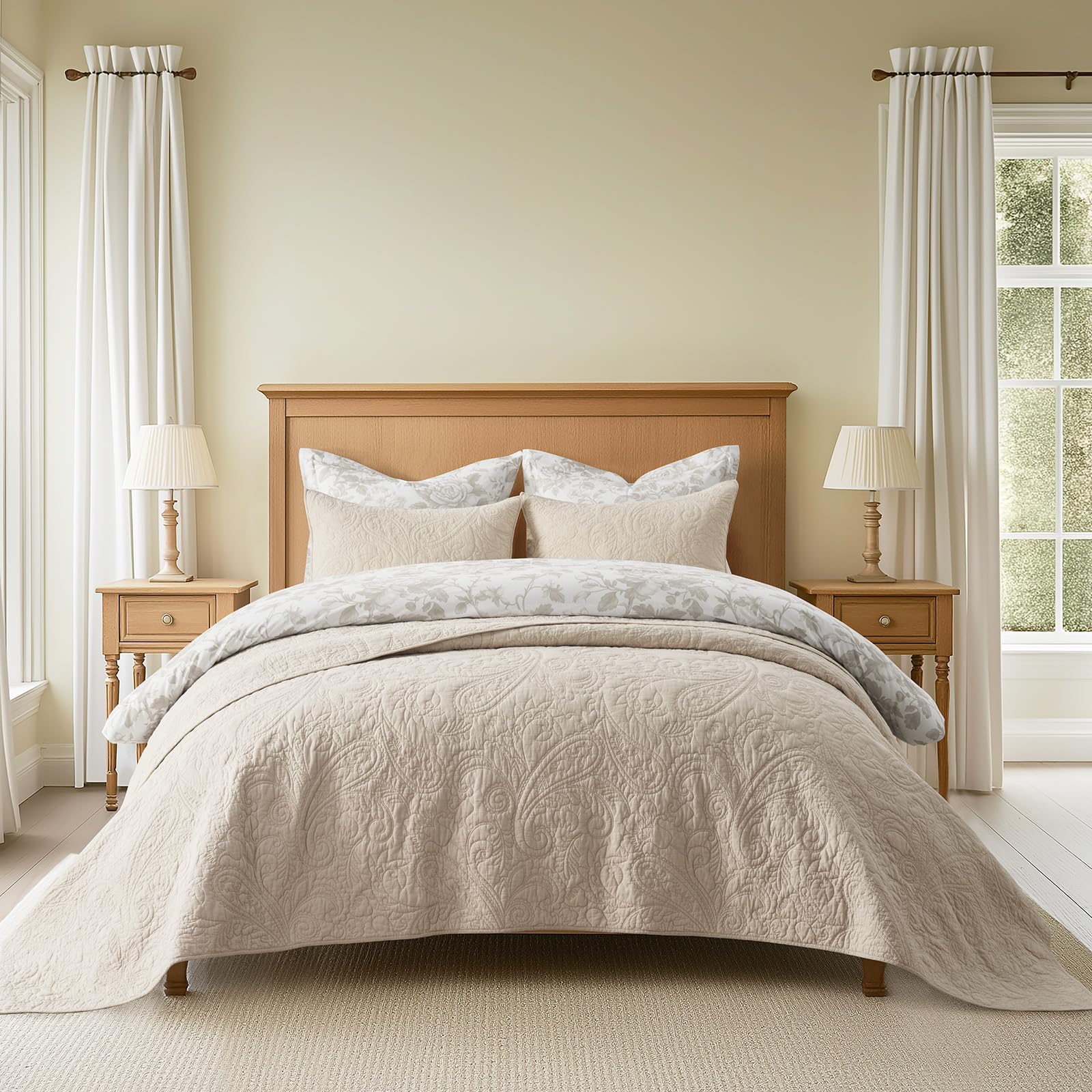 EVERGRACE Paisley King Quilt Set