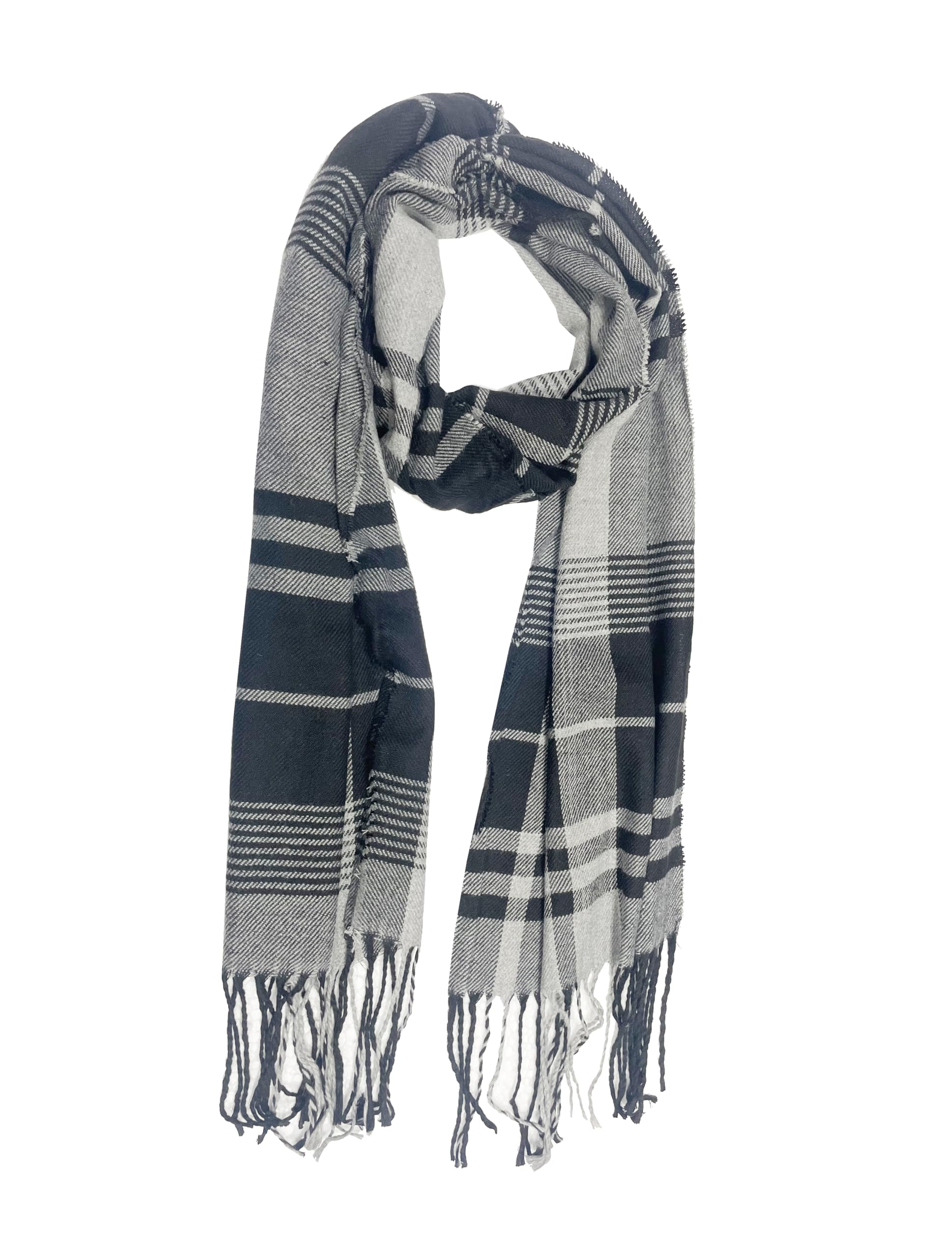 Men & Women Casual Soft Wool Luxurious Premium Checkered Woolen Muffler & Scarf-image-48
