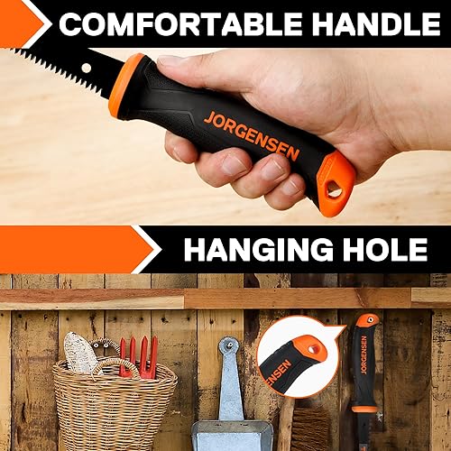 Miniatura 5 de Jorgensen Sierra para paneles de yeso y sierra Jab de 6 pulgadas, sierra de ojo de cerradura con mango ergonómico, dientes de triple tierra, sierra