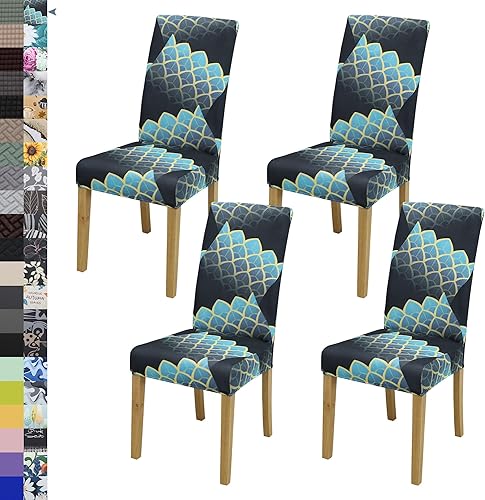 Miniatura 60 de Fundas para sillas de comedor, juego de 2 fundas para sillas de comedor o cocina, lavables, protectoras, para sillas Parsons, para el hogar