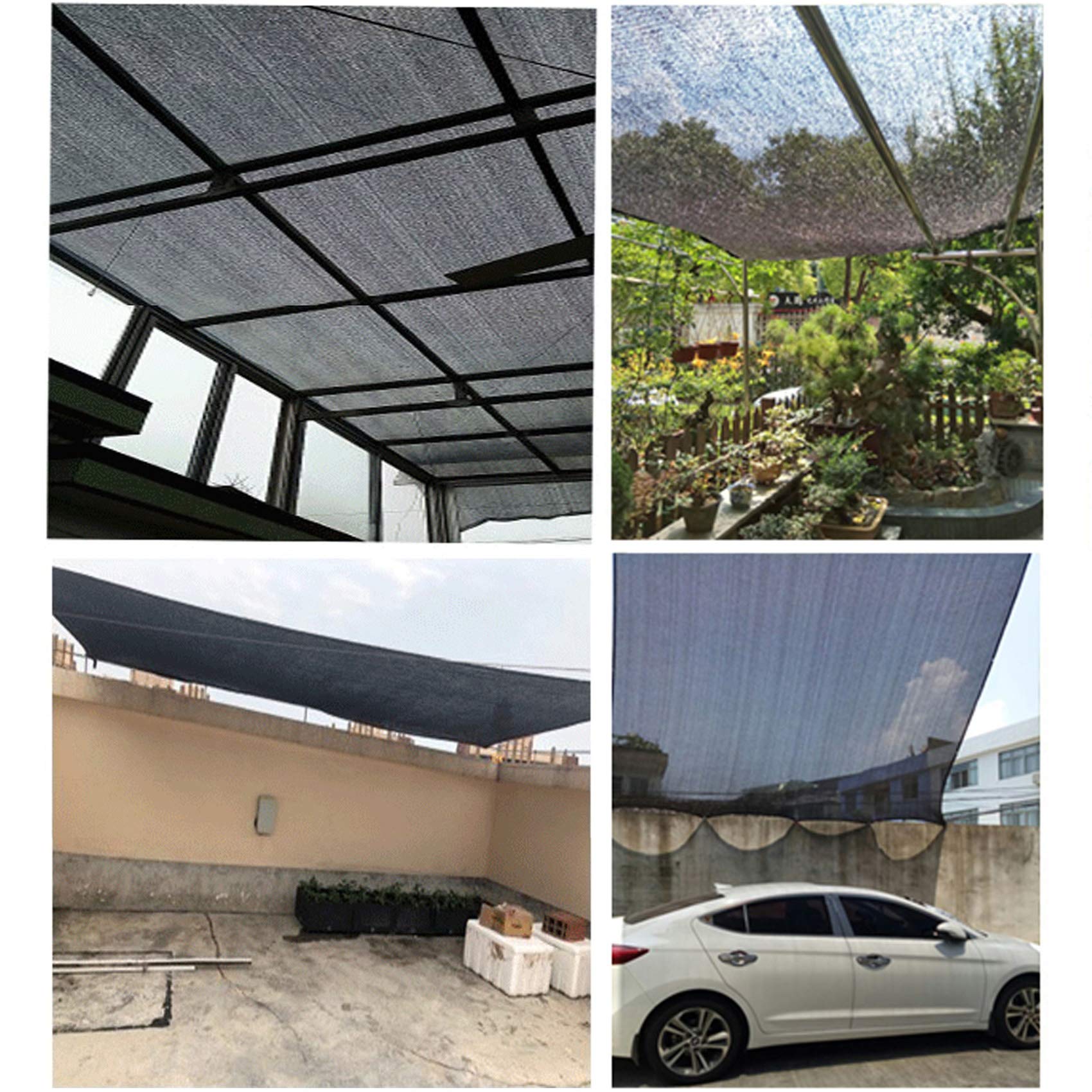Red de Sombra,Toldo Parasol,Red de aislamiento,Malla Sombreadora Resistente al UV del 90%,Transpirable,Anti-envejecimiento,para Techo Balcón Patio Jardín Plantas Invernadero(5x12m/16.4x39.4ft)