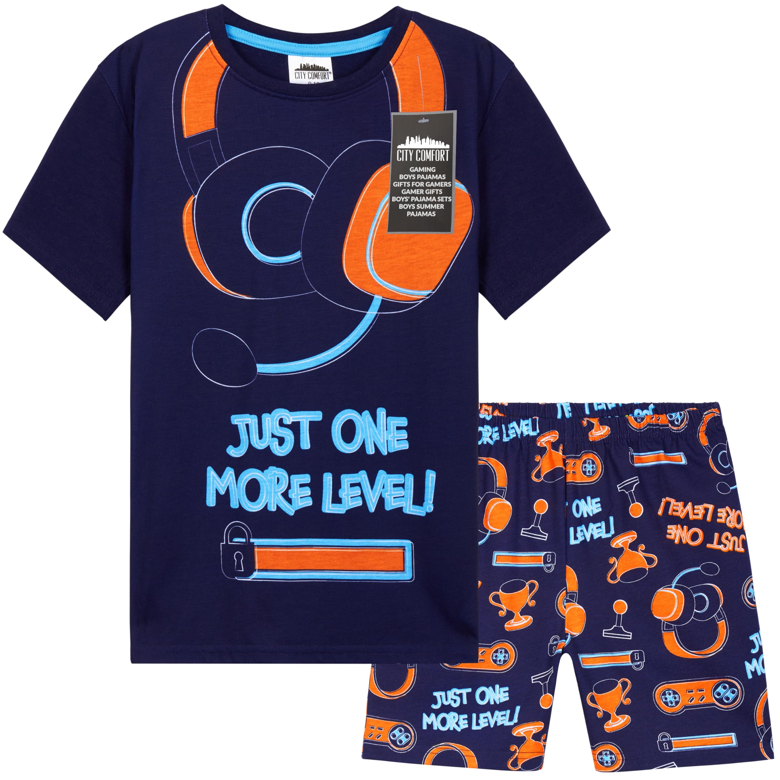 CityComfort Pijama Niño Adolescente Conjunto Verano Camiseta y Pantalón Corto Suave