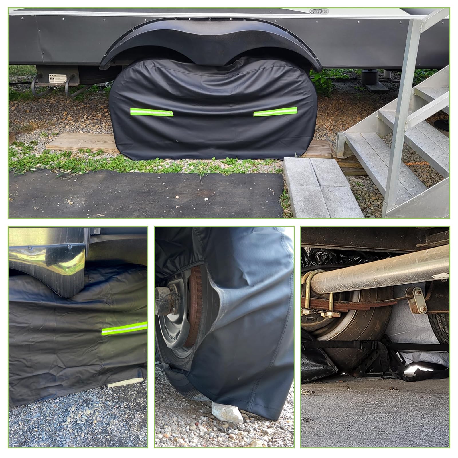 Copertura Per Pneumatici Per Rimorchi RV A Doppio Asse Per Ruote Da 30 32 Di Diametro Protezione~p144760919