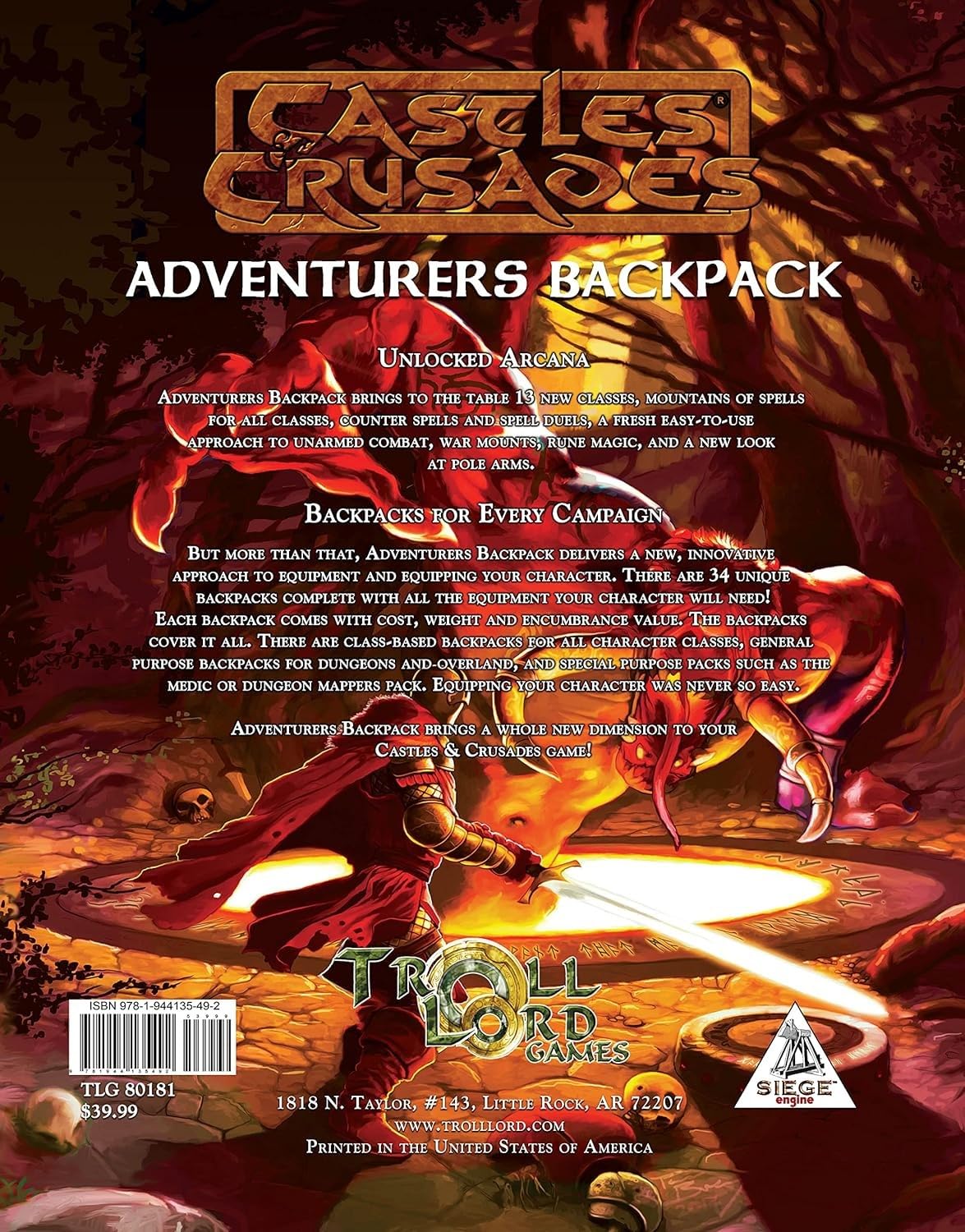 Troll Lord Games Castles & Crusades-Adventurers-Backpack - Image 4