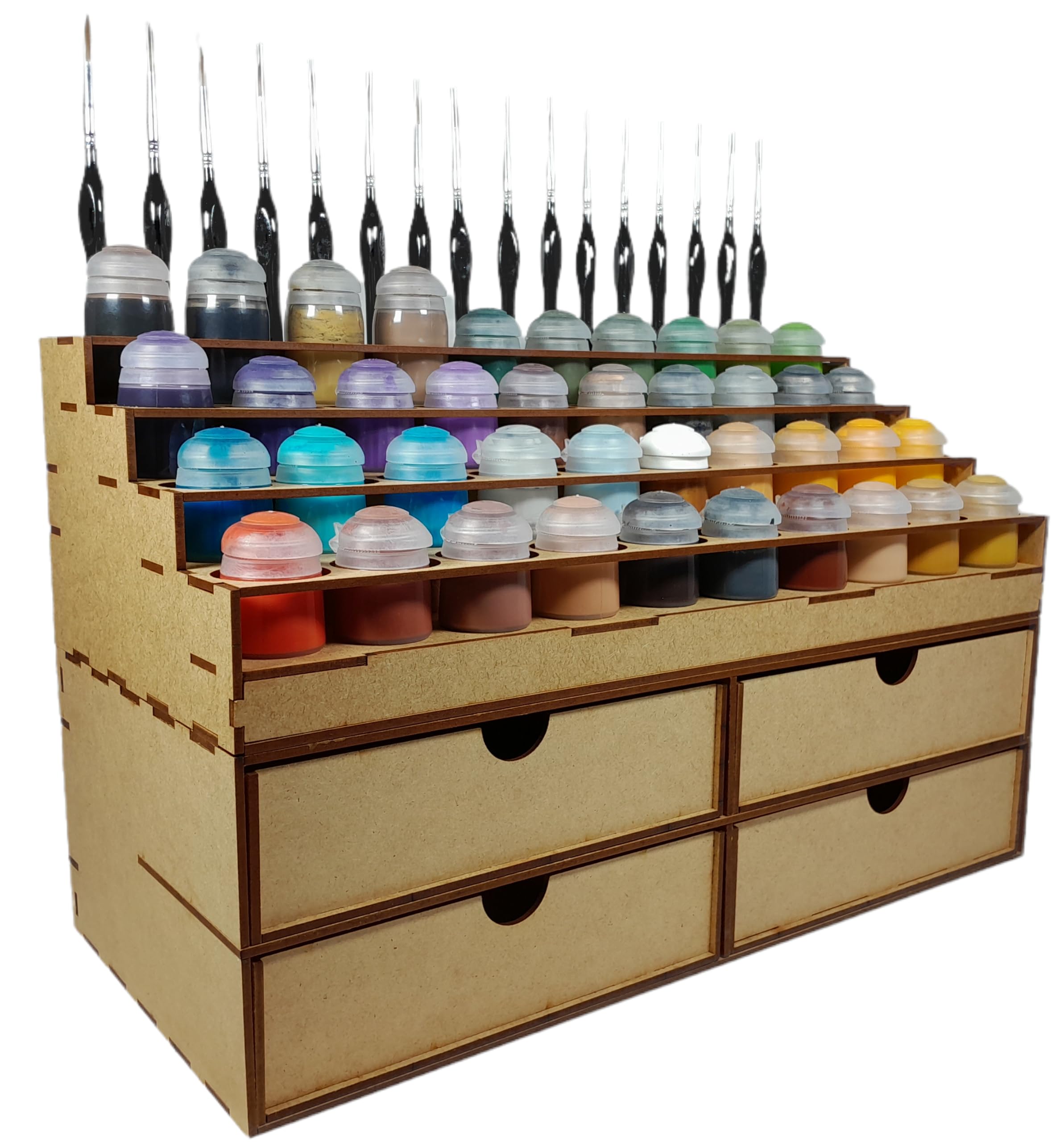 Rangement Peintures Citadel 40 Pots 16 Pinceaux 4 Grands Tiroirs Support Peinture Warhammer 40K