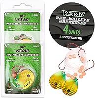 Vista 1 de Vexan Glow Walleye Spinner Rig - Worm & Crawler Harnesses for Live Bait Fishing