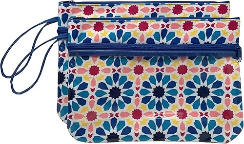 Morgan Home Paquete de 2 bolsas de baño húmedas y secas con doble bolsillos, mantiene los artículos seguros y secos, protegidos de la arena, el agua disponible en Yaxa Colombia