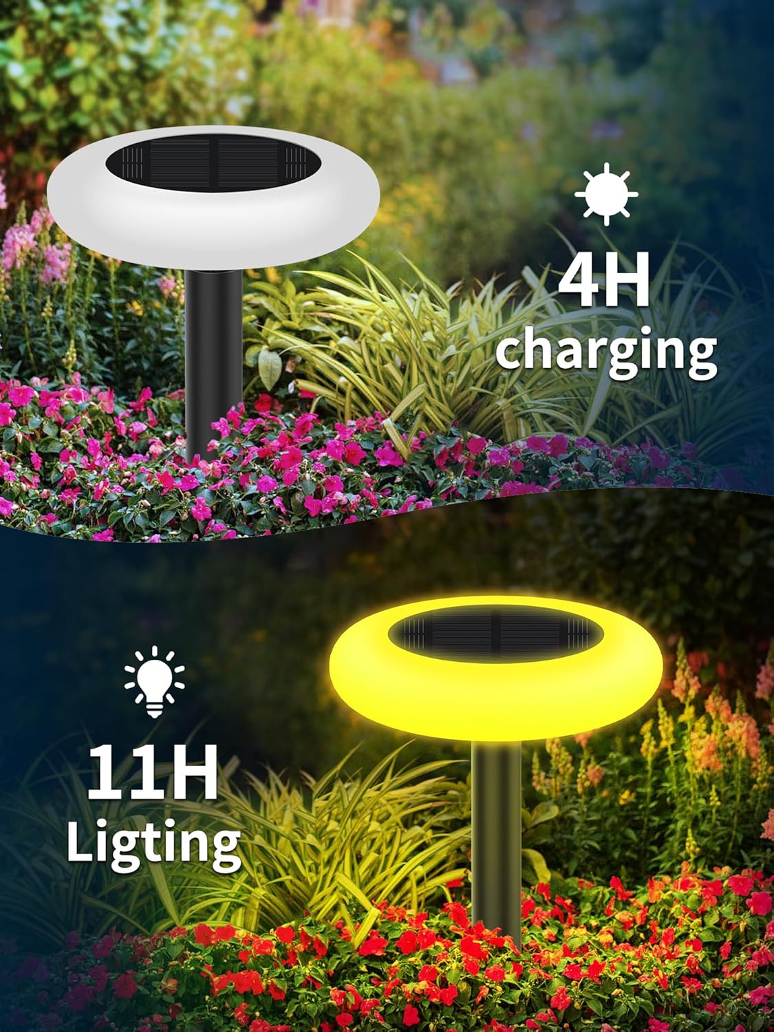 intelamp Solar Pathway Lights Outdoor, 6 Pack 9 Color Changing with Remote Control, Dusk to Dawn Solar Powered Waterproof LED Ground Lighting for House Outside Lawn Garden Yard Patio - Image 7
