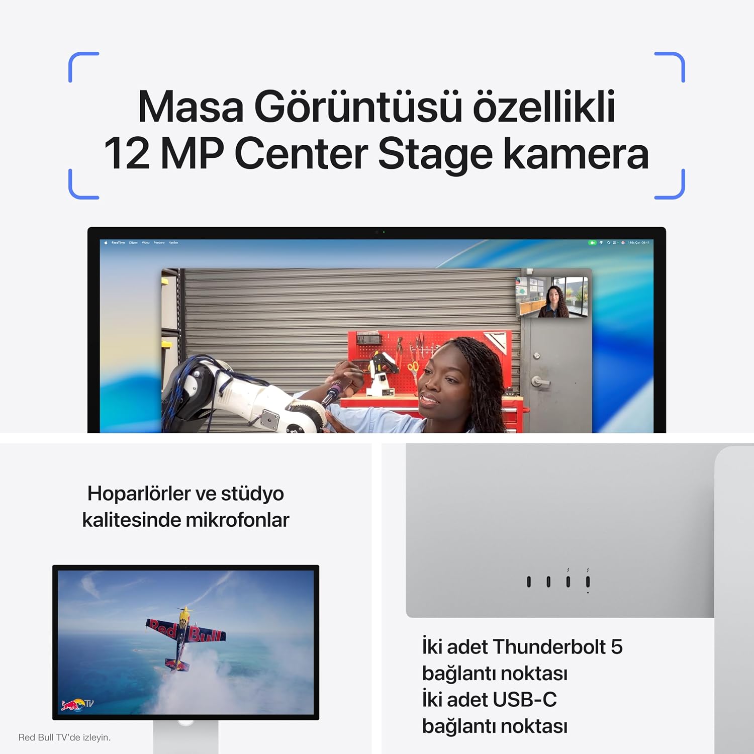 Apple Studio Display: Standart Cam, Eğim Ayarlı Stant