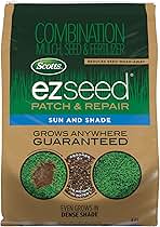 Scotts EZ Seed Patch & Repair for Sun and Shade Combination Mulch, Sun and Shade Grass Seed and Fertilizer for Bare Spots and Repair, Grows Anywhere, 20 lbs.