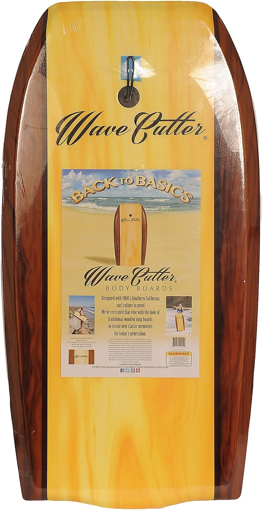Wave Cutter 42" Body Board (Wood Design)