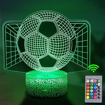 Lampada 3D Illusione Ottica Piuma Con 16 Colori E Telecomando – Luce Notturna LED USB - 2