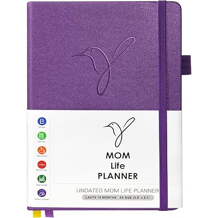SIMPOR Home Planner, Monthly Financial Planner Organizer Budget Book with Expense Tracker, Work from Home Planner, Meal Planner, Family Organizer, Undated Planner 12 Months Schedule