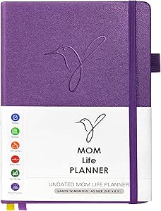 SIMPOR Home Planner, Monthly Financial Planner Organizer Budget Book with Expense Tracker, Work from Home Planner, Meal Planner, Family Organizer, Undated Planner 12 Months Schedule