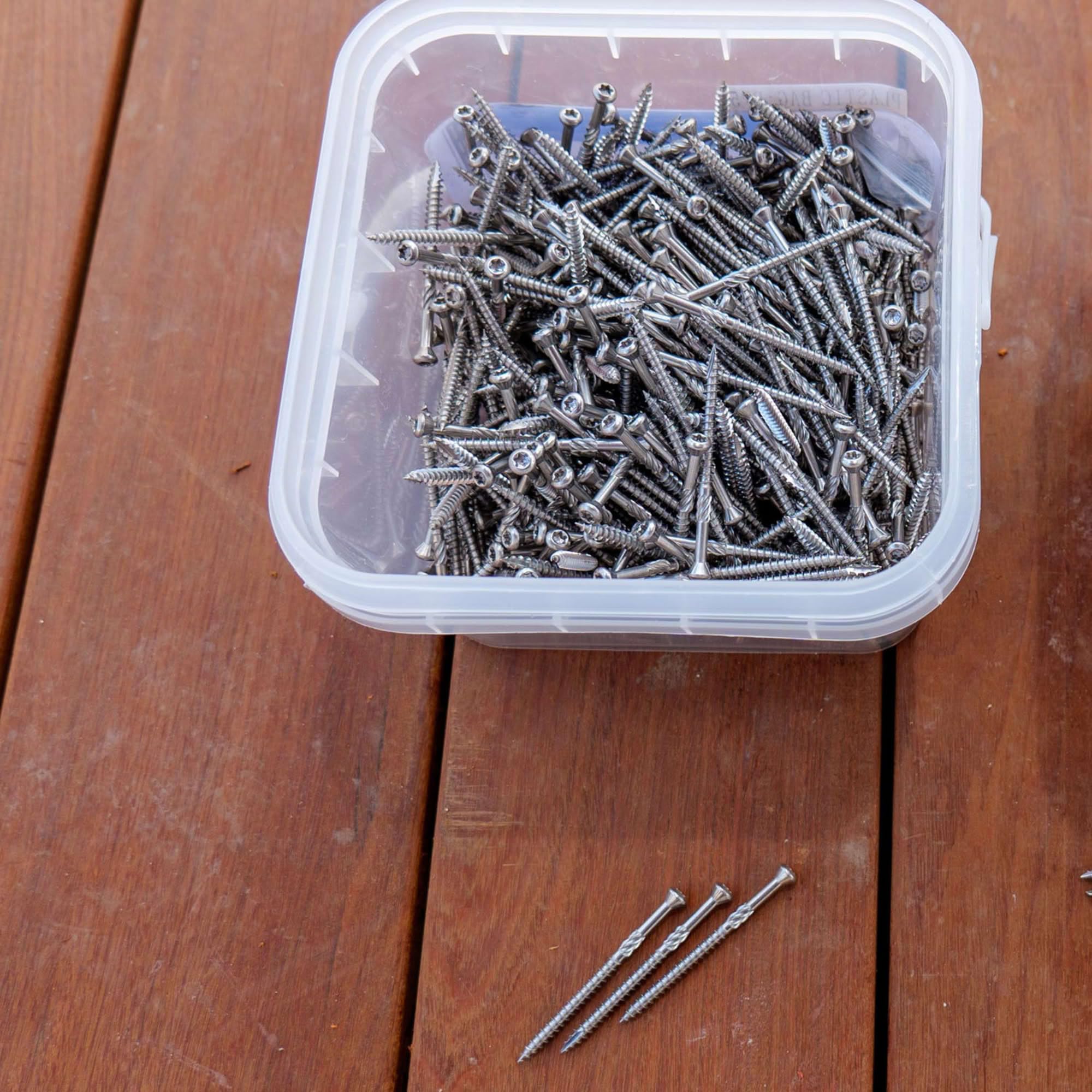 Lot de 500 vis terrasse en inox A2 - Empreinte Torx - Diamètre de 5mm - Longueur 50 mm - Diamètre 5 mm