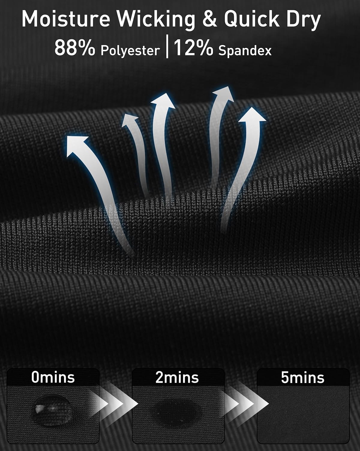 Roadbox Mens Compression Shirt, Cool Dry Long Sleeve Workout Shirts, Running Athletic Football Gym Base Layer Tops UPF 50+ - Image 4