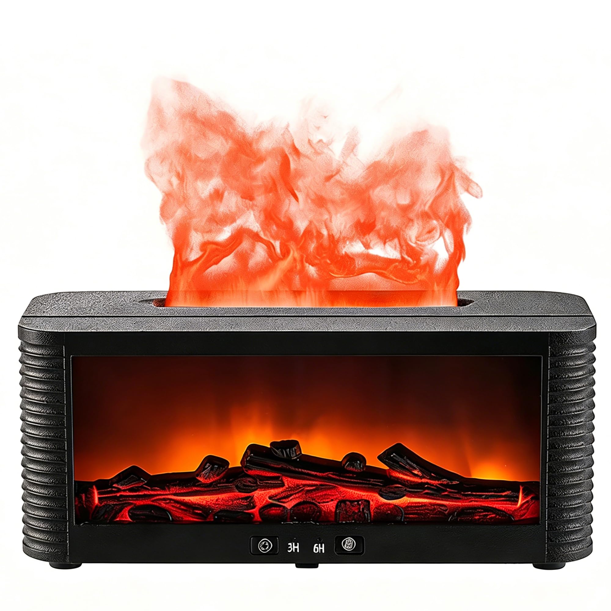 Photo 1 of ACOTOBOW 250ML Fireplace Flame Aroma Diffuser, Simulated Fire Effect Essential Oil Diffuser Humidifier with 9 Colors Changing LED Lights, 3H/6H Auto Shut-Off Timer, for Home Bedroom Office, Black