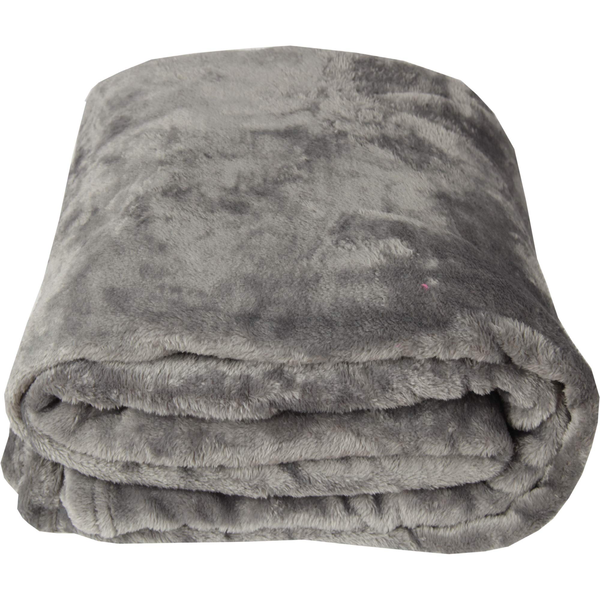 Kuscheldecke im 2er Pack Wohndecke - extra weich - hochwertige Microfaser Flauschdecke, 210 x 280 cm - Anthrazit