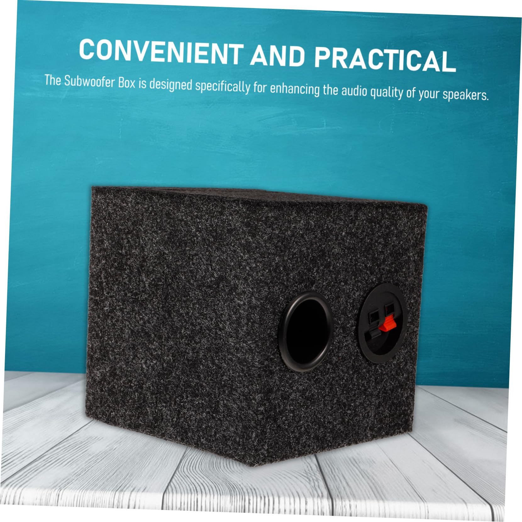 SHINEOFI Box Subwoofer Porta Rivestito in Moquette 4 Pollici per Auto Cassa per Subwoofer Singolo Accessorio di Ricambio per Impianto Audio Auto Miglioramento Bassi e Qualità Sonora
