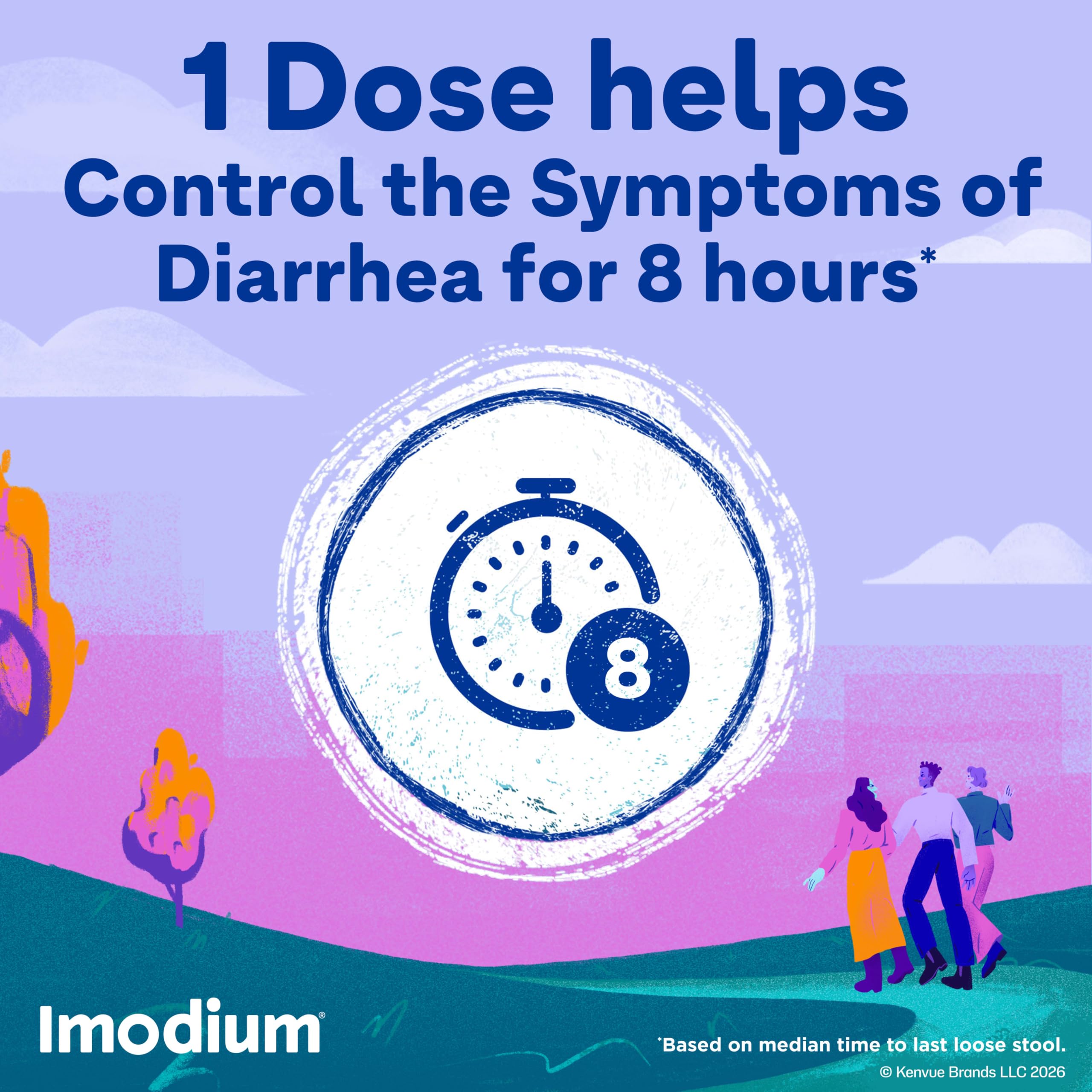Imodium Multi-Symptom Relief Caplets, Anti-Diarrheal Medicine, 24 Ct — Amazon image 3