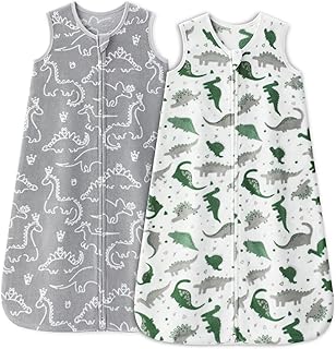 Unnivoll Schlafsack Baby 2,0 Tog Babyschlafsack 0-6 Monate 2er Pack Schlafsack Winter Herbst Warm und Weich 67cm für Neugeborene Jungen Mädchen