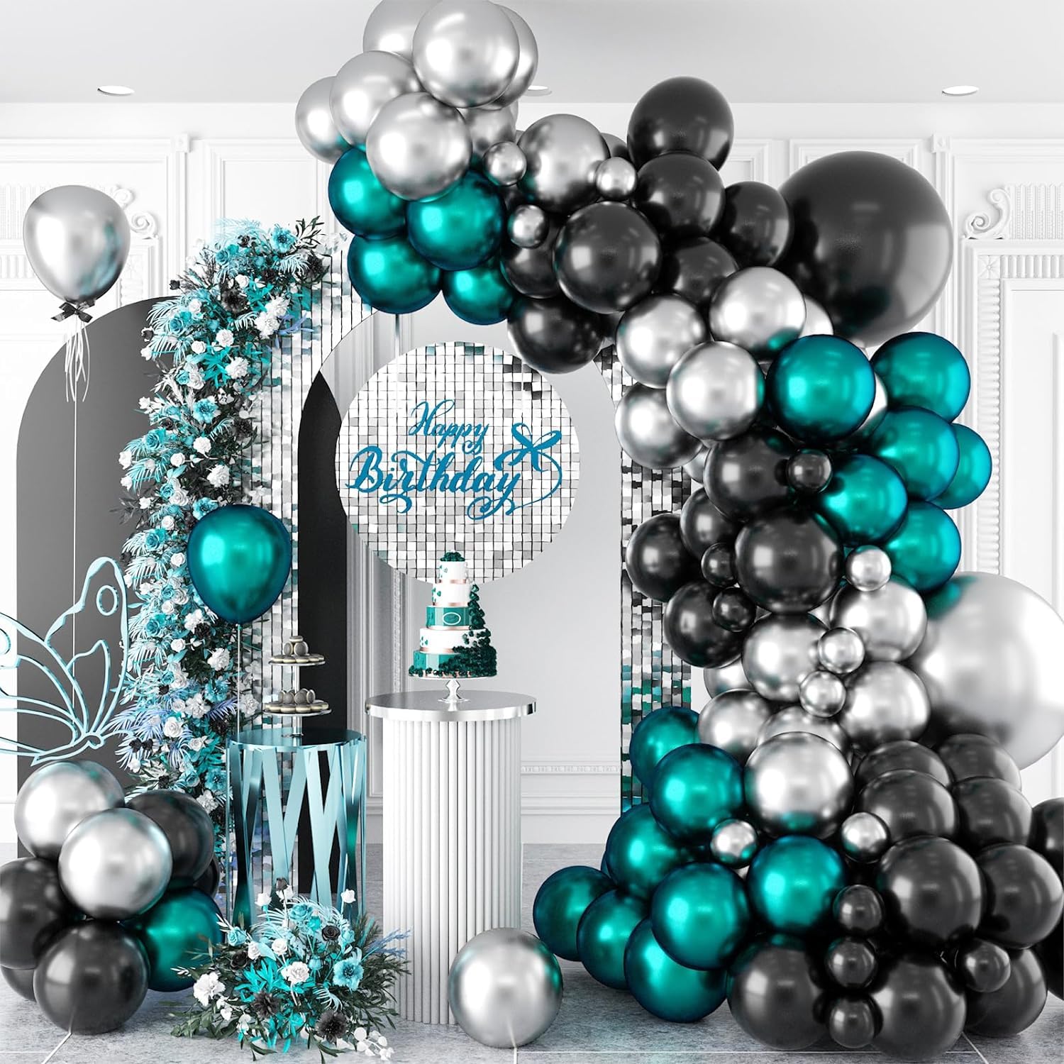 Flyloons 25 pcs Silver Metallic Chrome Balloons for Birthday Decoration items celebration Anniversary Girls Boys Men Women — Amazon image 16