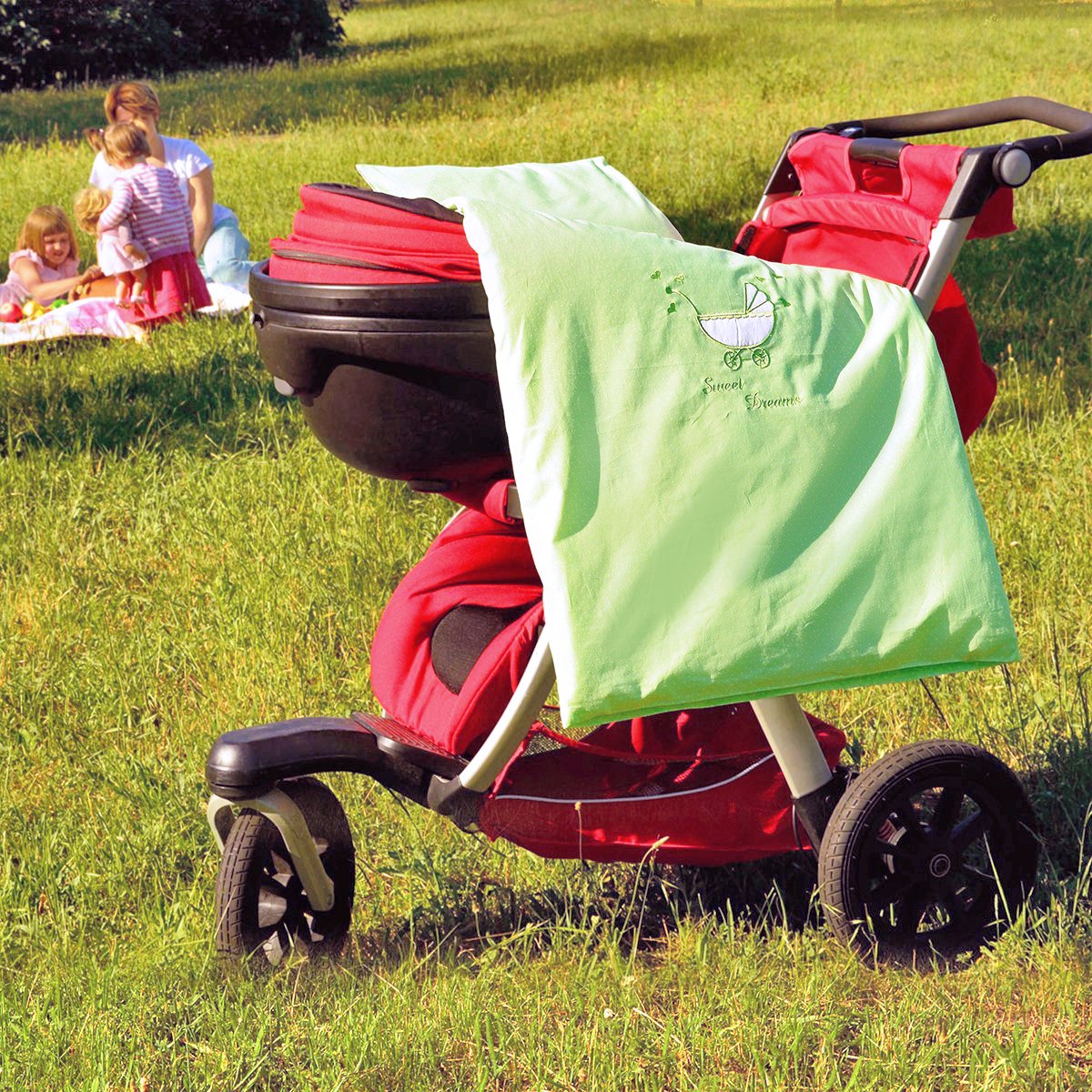 Biancheria Da Letto Per Passeggino - Set 2 Pezzi In Cotone 100% Per Neonati - Foto 4