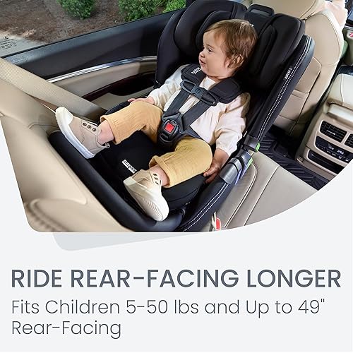 Miniatura 8 de Britax Poplar S Asiento convertible para automóvil, asiento de automóvil 2 en 1 con diseño delgado de 17 pulgadas, tecnología ClickTight, ónix