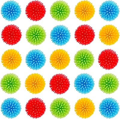 Mini Porcupine Balls Multicolor Hedge Balls for Teens Adults Spiky Colorful Balls Fidget Toys for Teens, Birthday Party Favors (40 Pieces)