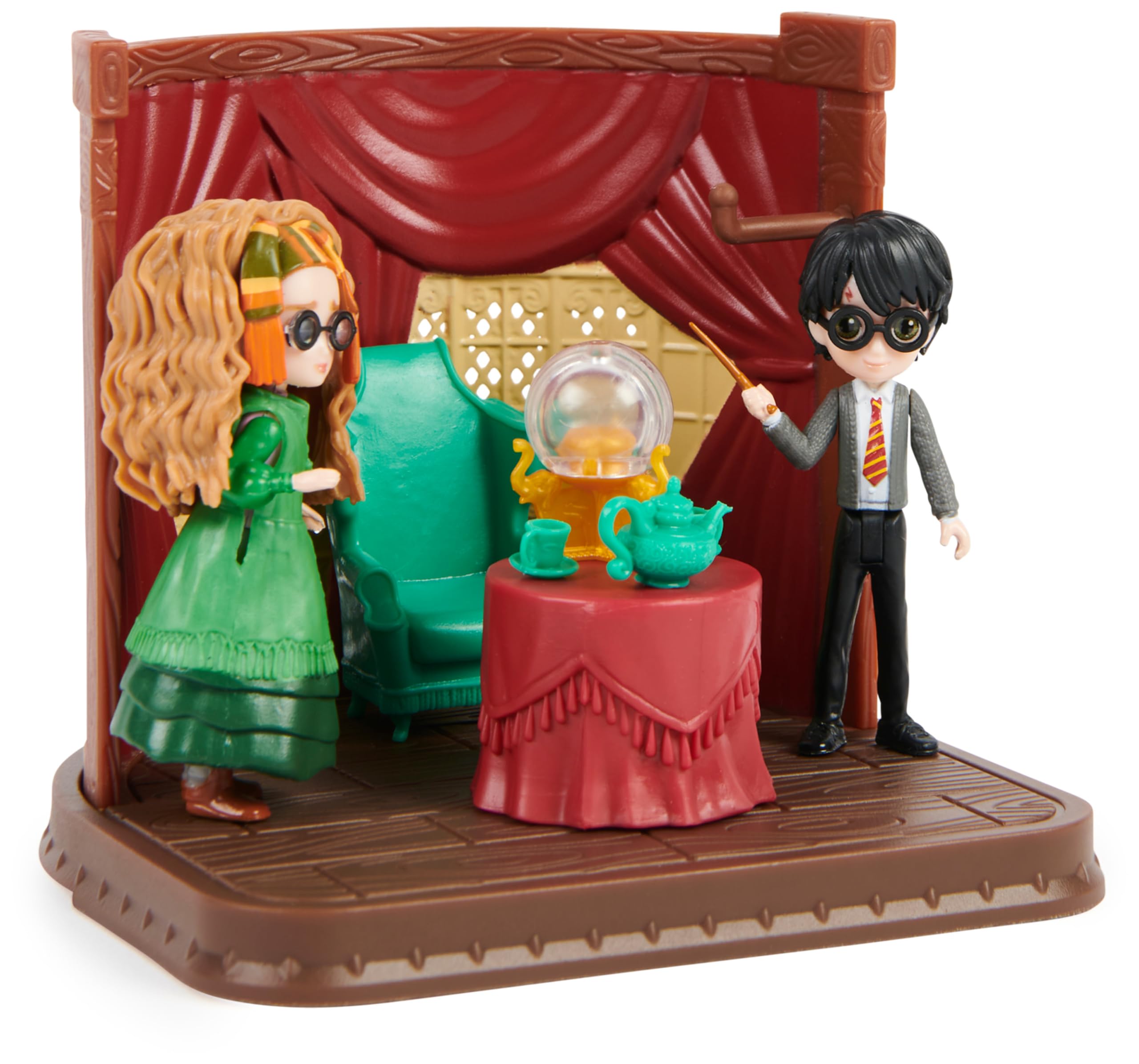 HARRY POTTER - PLAYSET COURS DE DIVINATION MAGICAL MINIS WIZARDING WORLD - Coffret Univers Magique Cours De Divination Avec 2 Figurines Exclusives Et 6 Accessoires - Jouet Enfant 6 ans et +