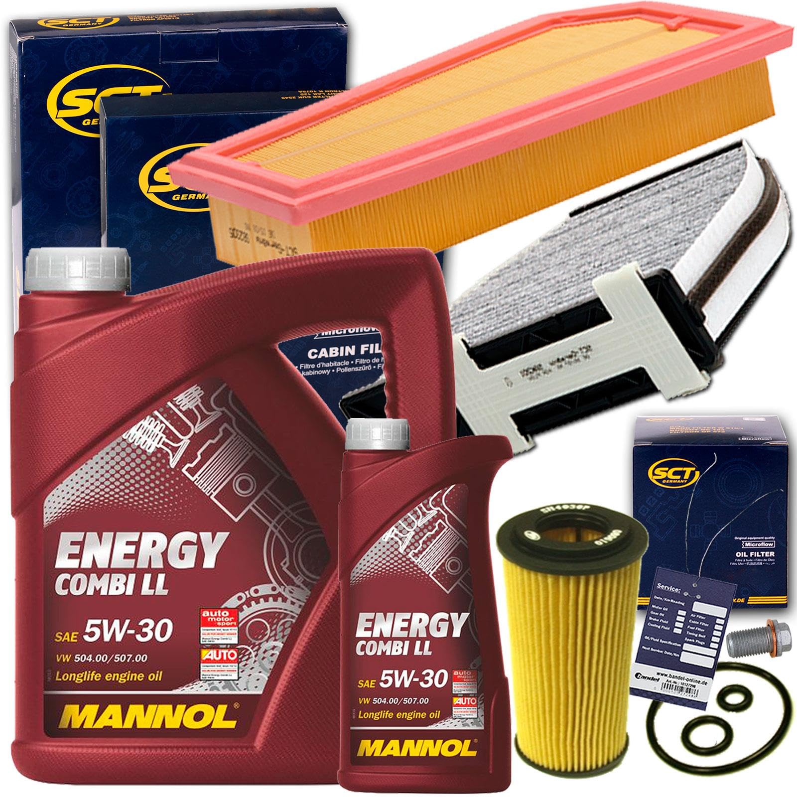 Filterset Satz+Mannol 5W30 Öl | SH4030P+SB2305+SAK201+V30-2001+MN1801+Mannol 5W30 passend für E/c-Klasse W/s/c 204 212 A207