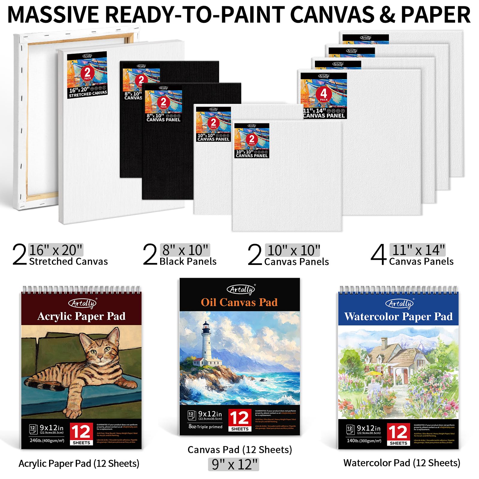 188-teiliges All-in-One-Kunstmalerei-Set mit französischer Staffelei, 96 Acryl-, Aquarell- und Ölfarben-Set, komplettes Malset für Erwachsene, Künstler, Anfänger